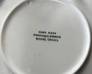 Handmade Ceramic Plate with Butterfly and Floral Motif