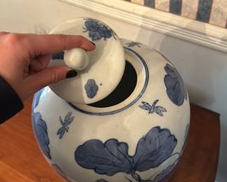 Blue and White Porcelain Ginger Jar