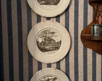 Collection of Three Transferware Plates Depicting Italian Architecural Views