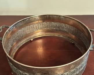 Antique Silver Plate Bottle Coaster