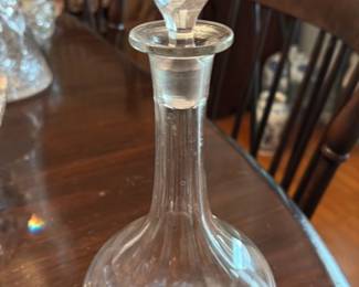 Antique Crystal Decanter with Stopper
