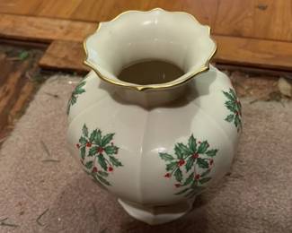 Vintage Christmas Porcelain Vase