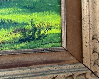 Landscape Painting in ornate Gold Frame