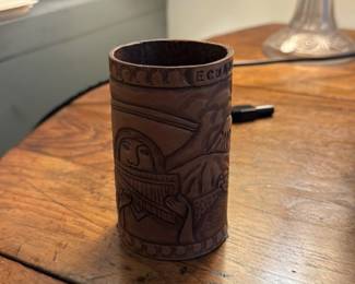 Embossed Leather Cuff - Ecuador