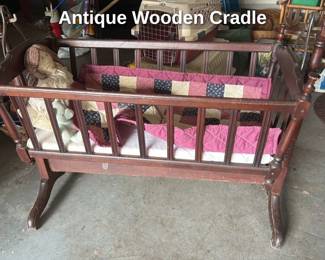 Antique Wooden Cradle