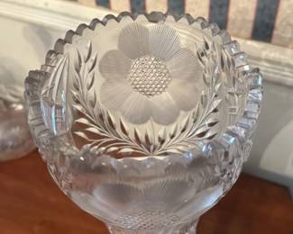 Antique Cut Crystal Vase