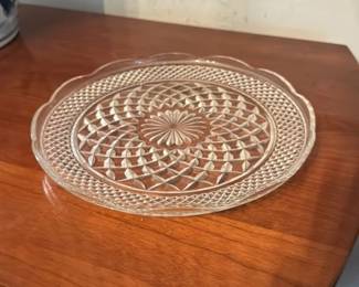 Pressed Glass Cake Stand