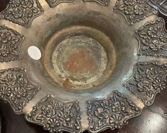 Ornate Silver Plate Bowl