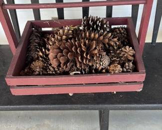 Primitive Pine Cone Display