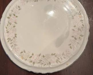 Vintage Rose Pattern Dinner Plate