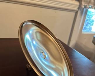 Antique Silver Plated Footed Cake Stand with Handle