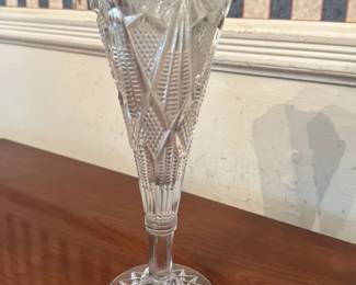 cut crystal vase
