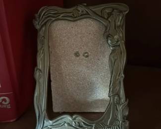 Art Nouveau Style Pewter Picture Frame