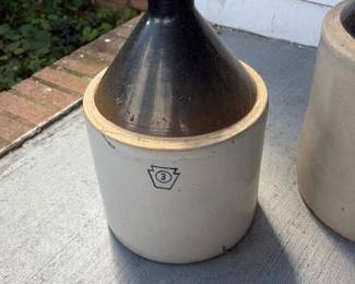 Stoneware Jug with "3" Mark