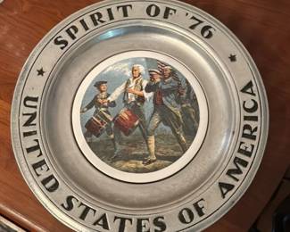 Spirit of '76 pewter plate