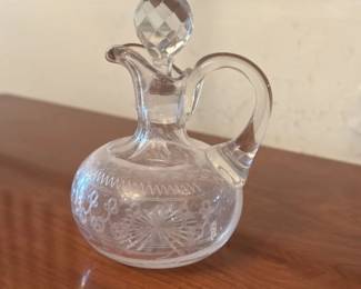 Victorian Etched Glass Decanter