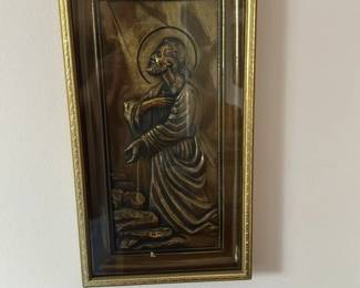Framed Religious Relief Plaque