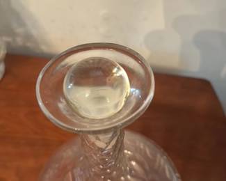 Antique Crystal Decanter with Stopper