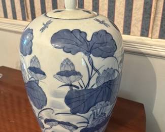 Blue and White Porcelain Ginger Jar