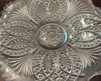 Antique Pressed Glass Fruit Bowl