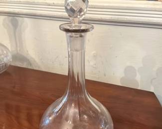 Antique Crystal Decanter with Stopper