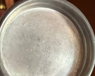 Pewter Tankard with Initials "W.D.F."