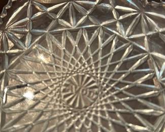 Cut Crystal Compote Dish with Lid