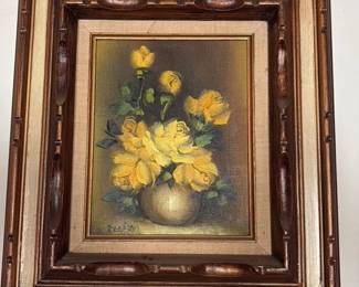 Yellow Roses Still Life Painting