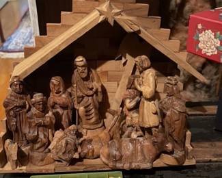 vintage christmas Nativity Scene