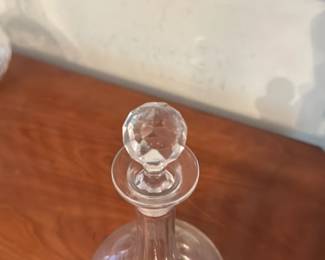 Antique Crystal Decanter with Stopper