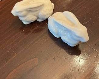 Pair of Ceramic Rabbit Figurines