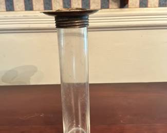 Antique Silver and Glass Bud Vase