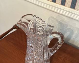 American Brilliant Cut Glass Pitcher
