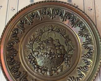 embossed Brass Decorating Plate