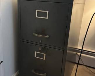 Vintage 2 Drawer Metal Filing Cabinet