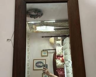 Rectangular Oak Framed Mirror