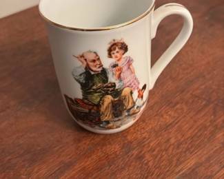 Porcelain Mug with "The Boyhood of Raleigh" Illustration