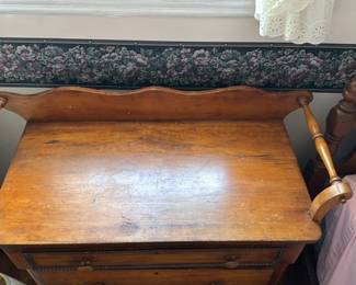 Antique Pine Dresser with Mirror