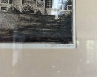 Monticello Etching by G. Bradshaw