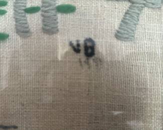 Vintage Nautical Scene Embroidery