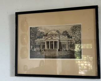 Monticello Etching by G. Bradshaw