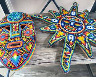 Huichol (Mexican) beaded wall art