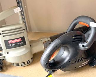 Craftsman leaf blower
Black + Decker hedge trimmer
