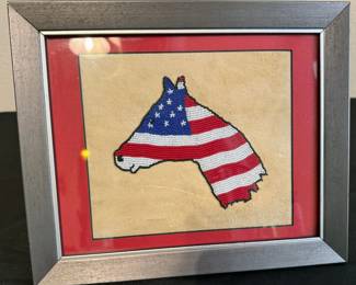 Beaded horse wall art