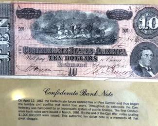 Confederate bank note