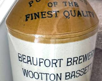 Vintage stoneware beer jugs