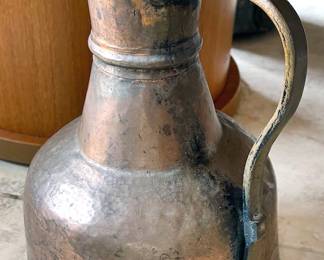 Brass + copper decor: wine + water pitchers, buckets, covered dishes