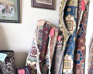 Rugs from Persia + Caucus region, assorted styles + sizes