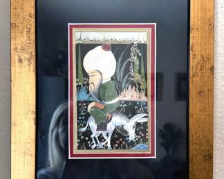 Nasreddin Hodja with donkey illustration