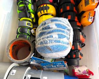 Tape measures, tape, stud finders